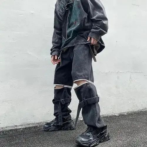 Japanese Brand Retro Detachable Zipper Wide Leg Cargo Pants Size US 30 / EU 46 - 7 Thumbnail