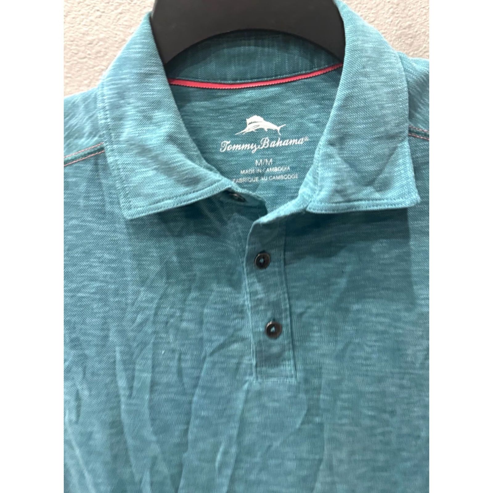 Tommy Bahama Tommy Bahama POLO SHIRT Medium M Mens Sage Green Multicolor Button-Front Shirt Size US M / EU 48-50 / 2 - 2 Thumbnail
