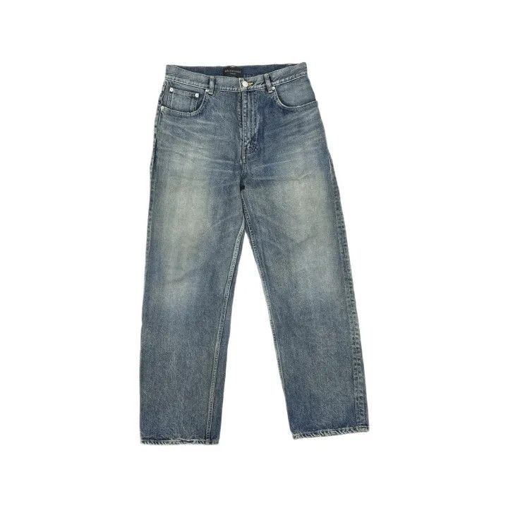 Balenciaga Balenciaga Balenciaga Blue HighWaisted Denim Pants -2507 Size US 27 - 1 Thumbnail