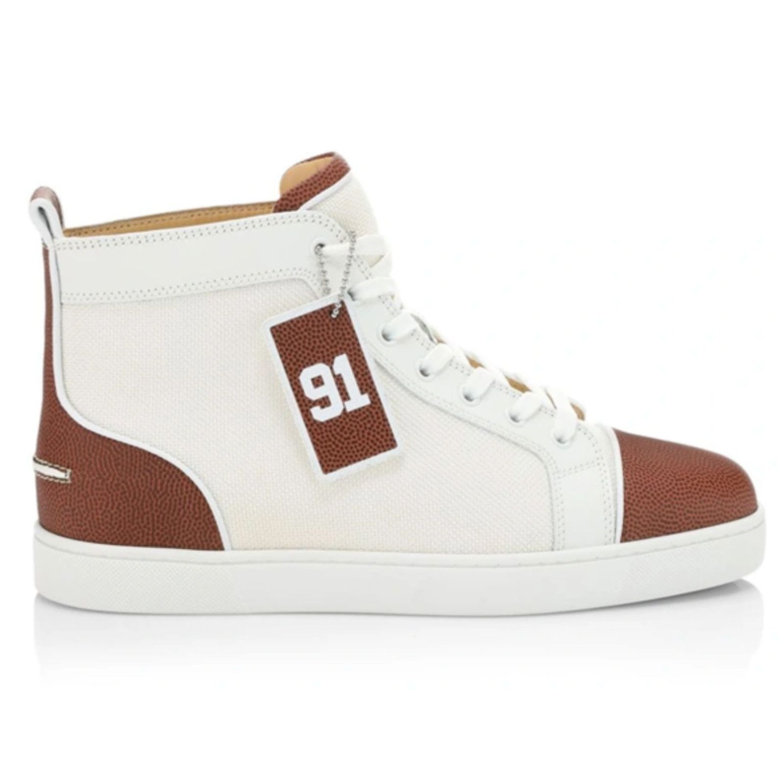 Christian Louboutin Christian Louboutin Mens Louis SB22 Flat White Brown Bowl Size US 9 / EU 42 - 1 Thumbnail