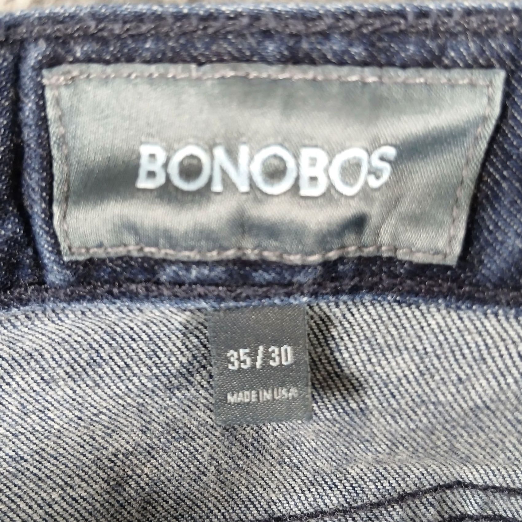 Bonobos Bonobos Jeans Mens 35 Blue Premium Indigo Whiskered Faded Wash Size US 35 - 4 Thumbnail