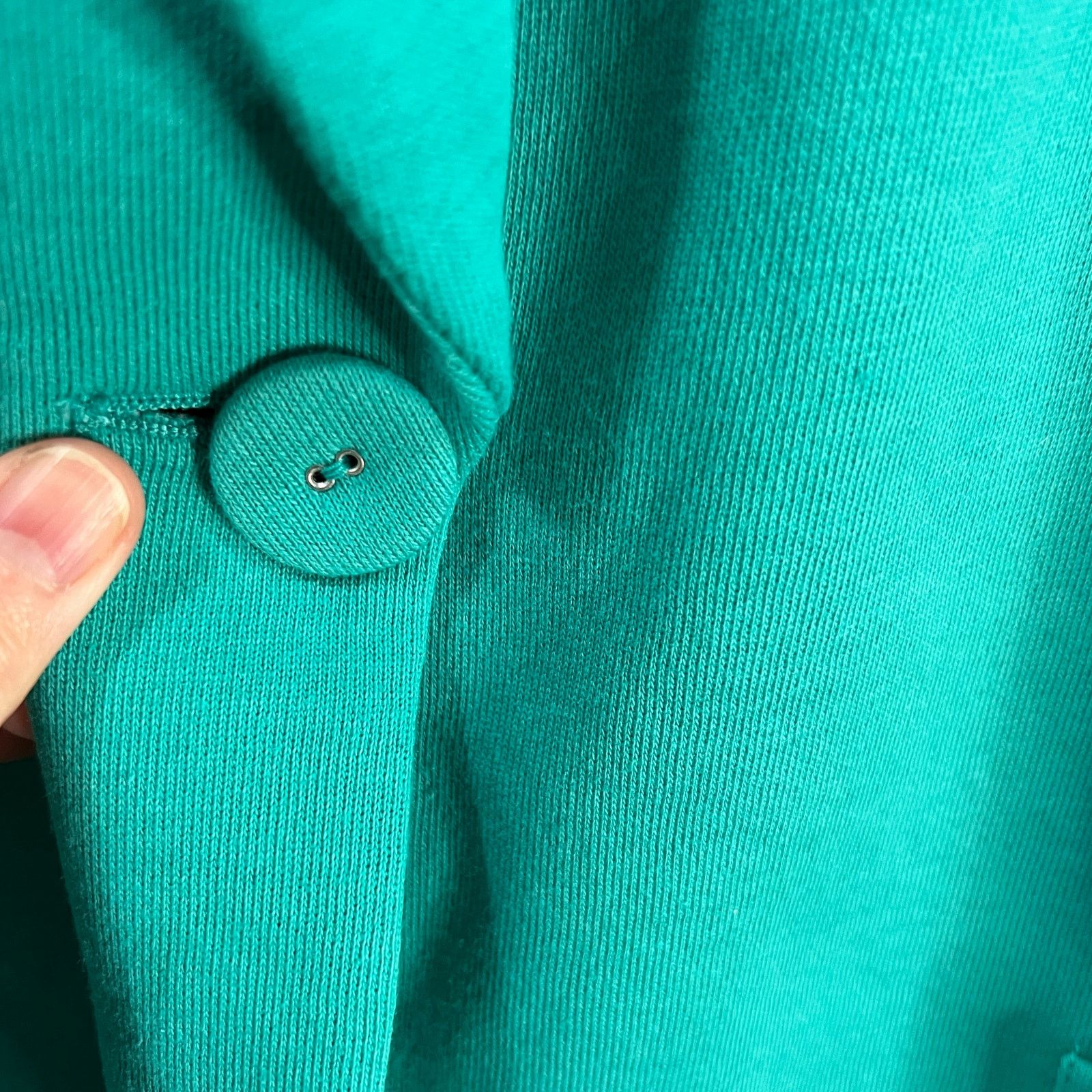 Other Susan Graver Weekend Regular Knit Blazer Green Turquoise Size XXL / US 16-18 / IT 52-54 - 4 Thumbnail