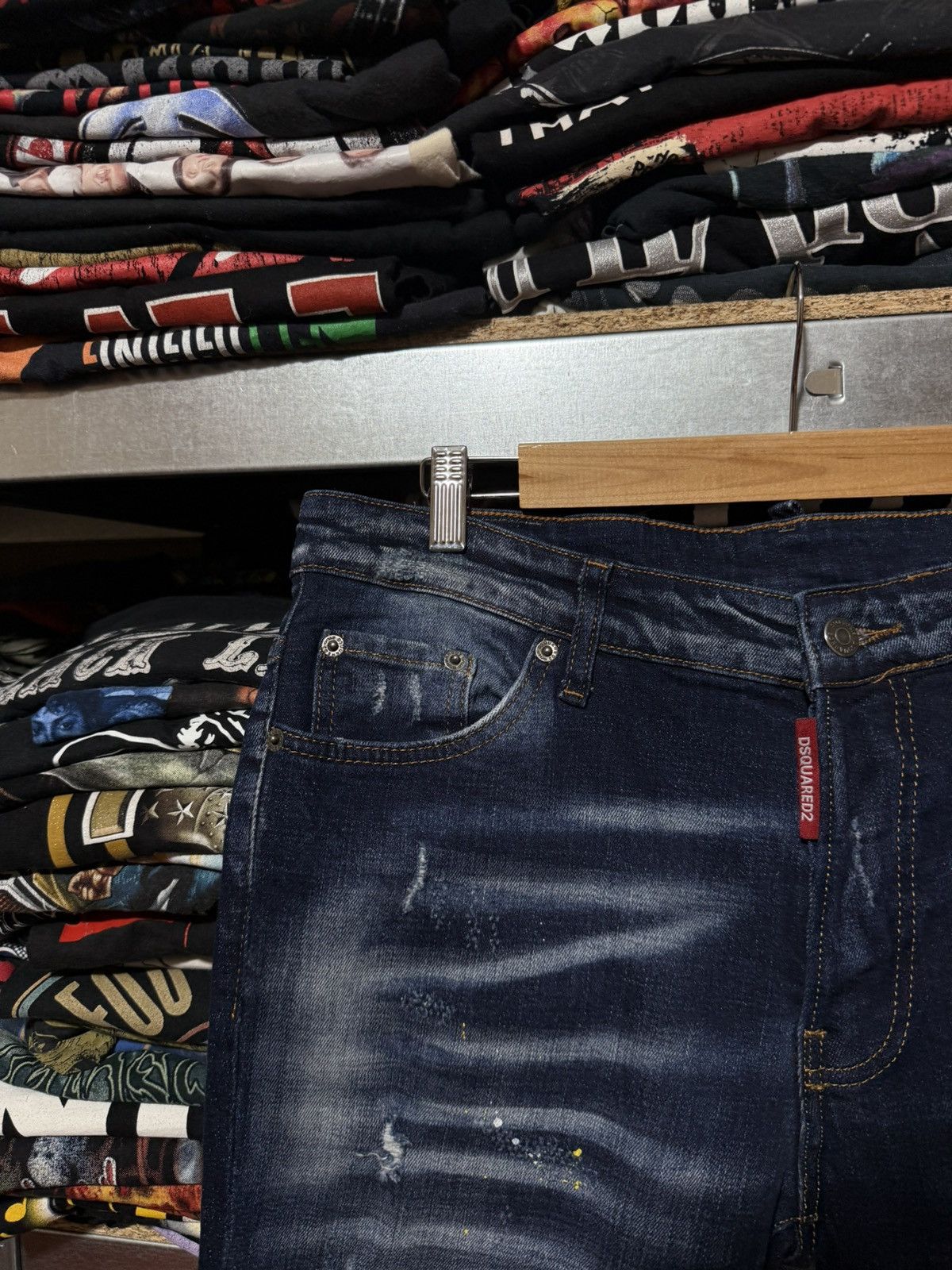 Dsquared2 Rare Luxury Dsquared2 Distressed Denim Navy Jeans Y2K Hype Size US 32 / EU 48 - 3 Thumbnail