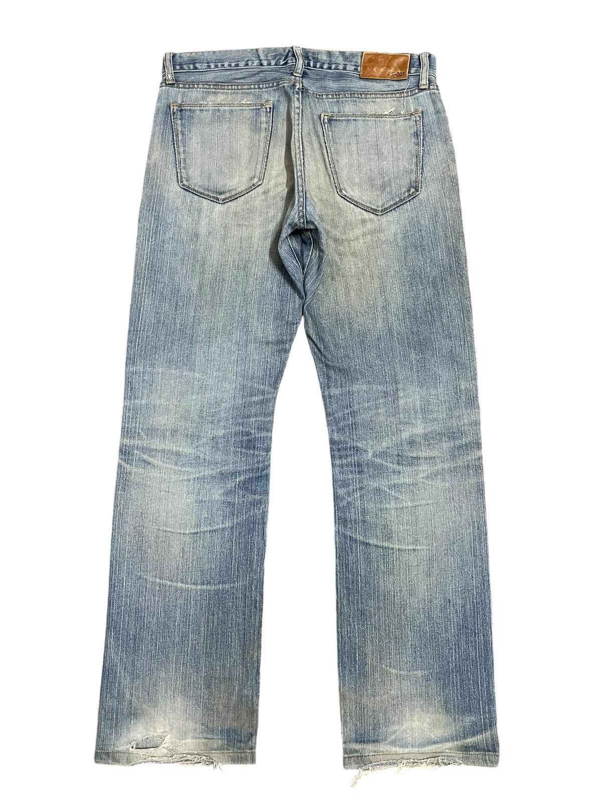 Jun Takahashi Japanese Denim Uniqlo Yellowish Blue FadeWash Straight Jeans Size US 32 / EU 48 - 7 Thumbnail