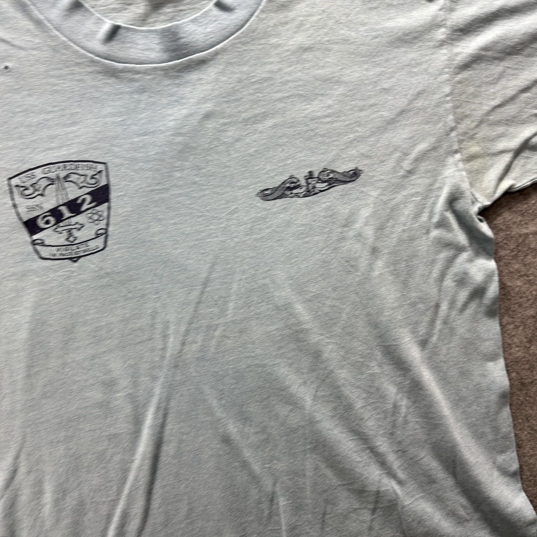 Vintage VINTAGE USS GUARDFISH SSN 612 Shirt Mens Medium Blue Submarine Navy 80s SS T-Shirt Crew Neck Graphic Print Mens Size US M / EU 48-50 / 2 - 5 Thumbnail
