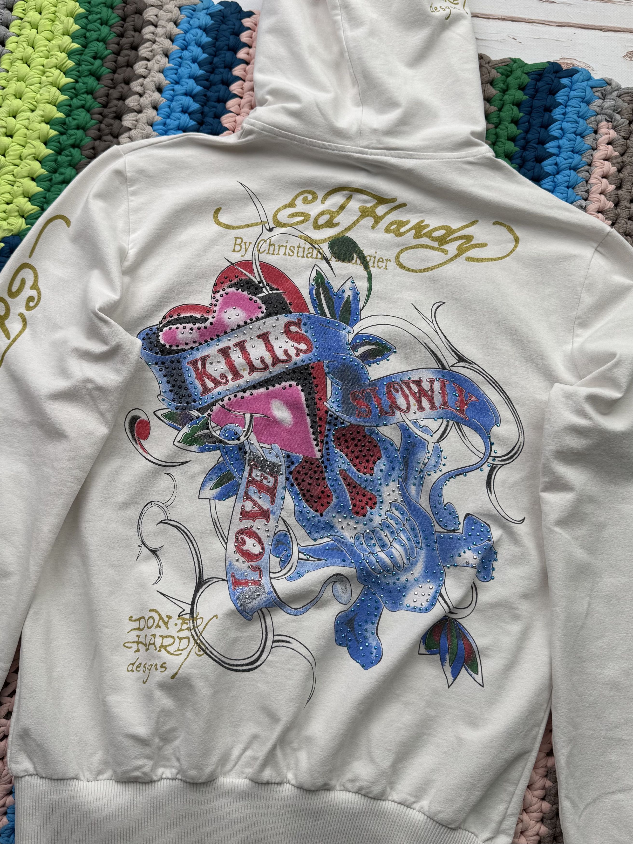 Ed Hardy Ed Hardy Vintage Hoodie Size M / US 6-8 / IT 42-44 - 12 Thumbnail