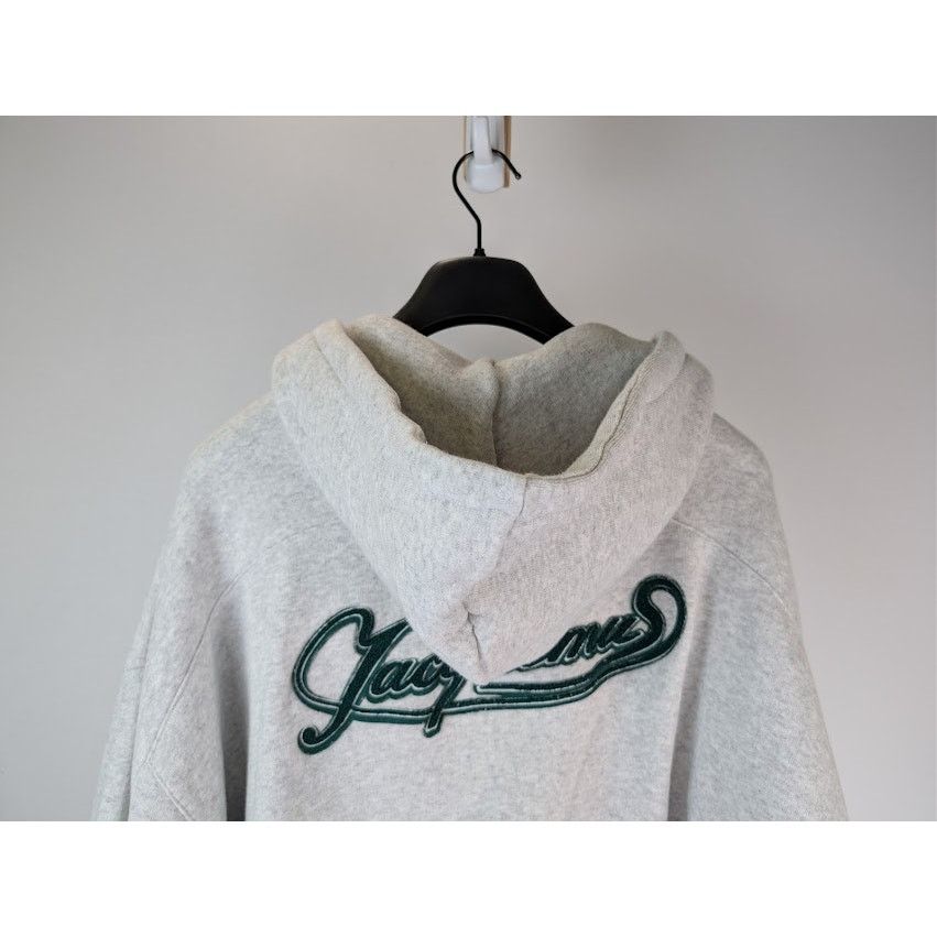 Jacquemus o1rshd1 Oversized Zip-Up Torneo Hoodie in Athletic Club Grey Size US XL / EU 56 / 4 - 13 Thumbnail