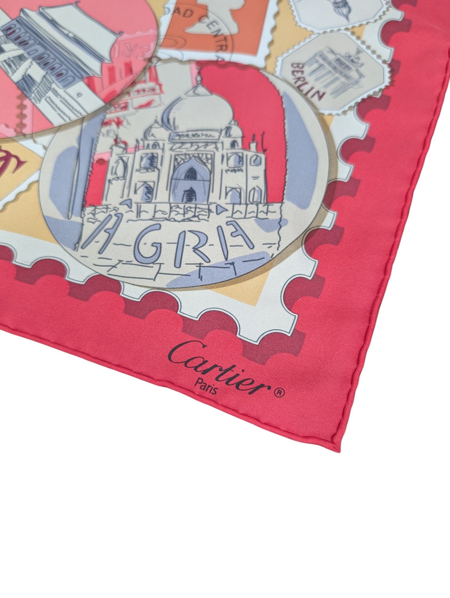 Cartier Stamps And Postal Chops Silk Square Scarf Size ONE SIZE - 5 Thumbnail