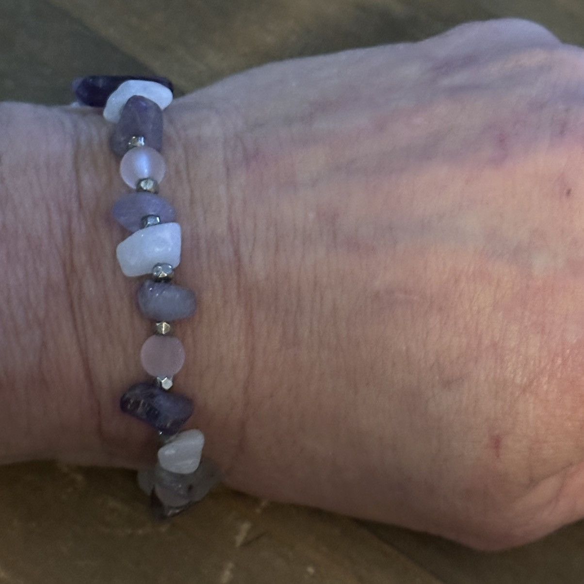Other Amethyst and rose quartz bead bracelet Size ONE SIZE - 2 Thumbnail
