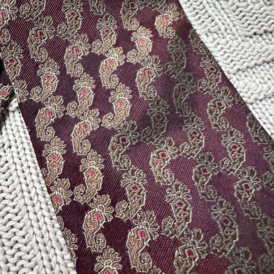 Alexander Julian Alexander Julian maroon paisley silk tie Size ONE SIZE - 2 Thumbnail