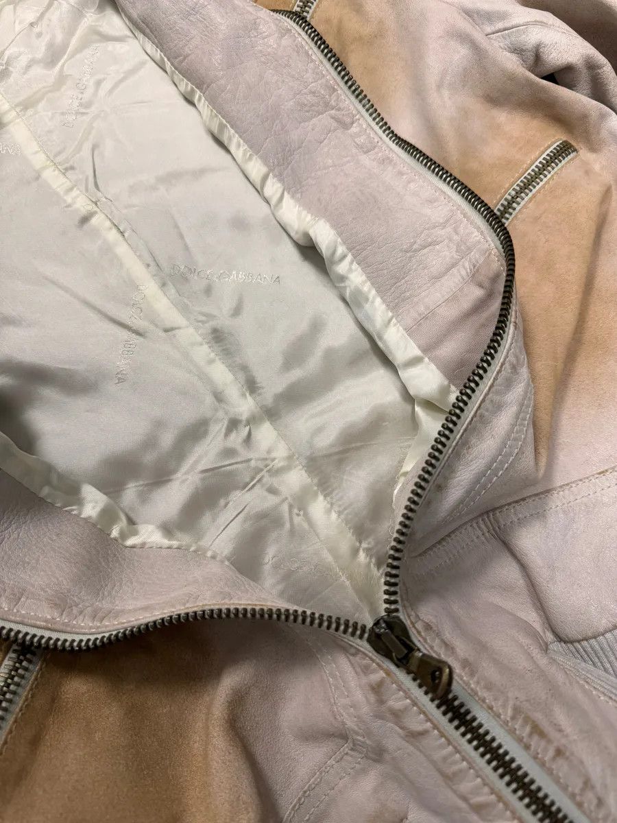Vintage 2000s Dolce & Gabbana Gradient Effect Multi-Zip Leather Jacket Size US XS / EU 42 / 0 - 7 Thumbnail