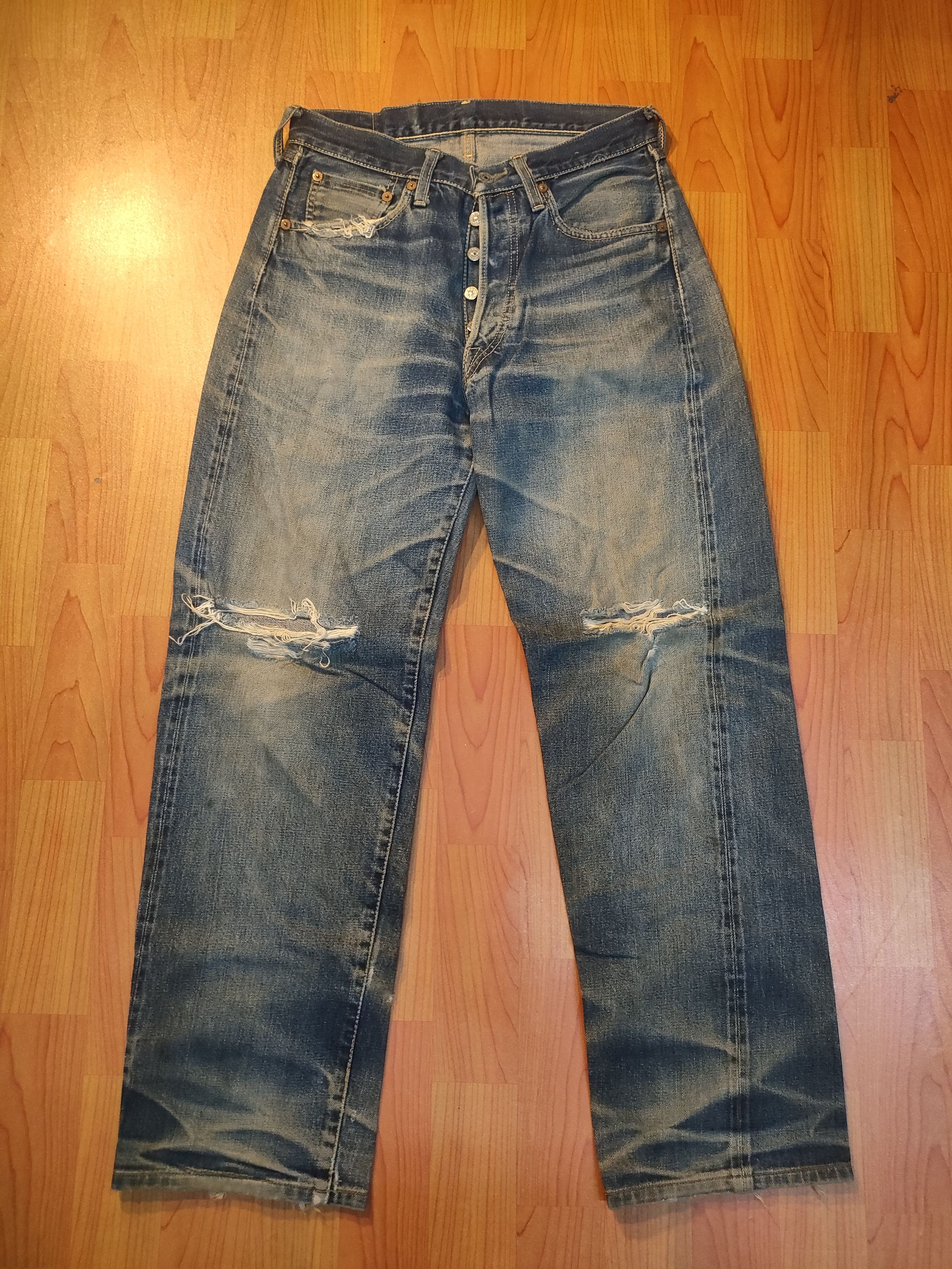 Pherrow's Distressed Pherrows Selvedge Jeans Size US 29 - 1 Thumbnail