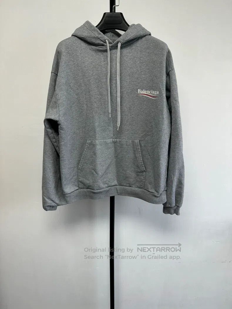 Balenciaga Balenciaga Letter Pattern Embroidered Hooded Sweatshirt Size US S / EU 44-46 / 1 - 1 Thumbnail