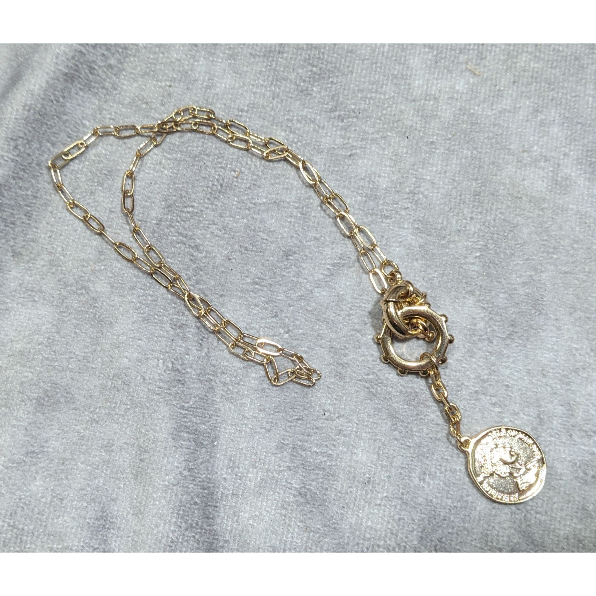 Other Replica 1989 Isle Of Man Dos Pesos Coin Y Drop Pendant Neckl Size ONE SIZE - 8 Thumbnail