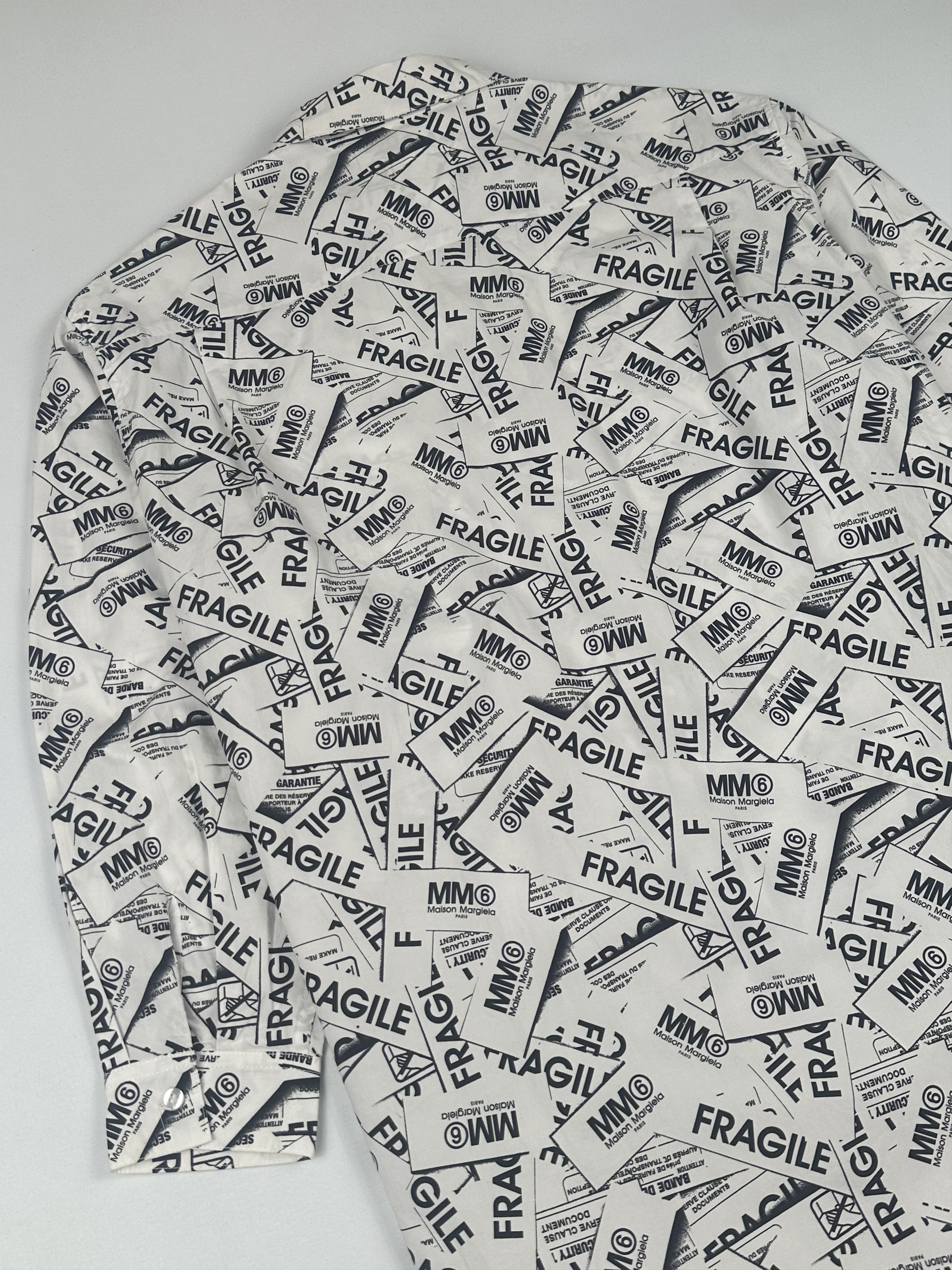 Maison Margiela MM6 Fragile Label Print Shirt Size US L / EU 52-54 / 3 - 11 Thumbnail