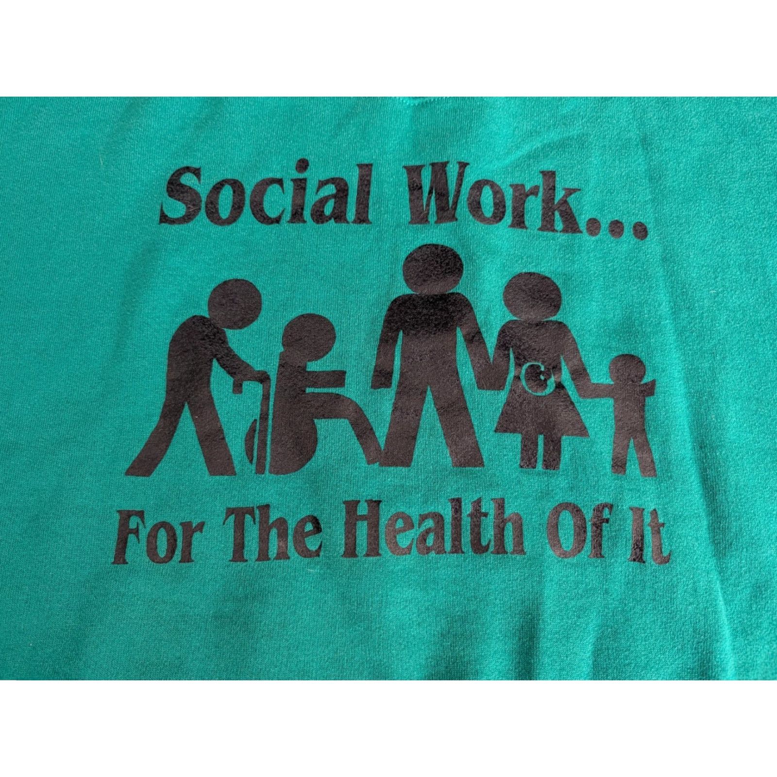 Jerzees Vtg Jerzees Super Sweats Sweatshirt USA Social Work For The Health Of It XL Size XL / US 12-14 / IT 48-50 - 6 Thumbnail