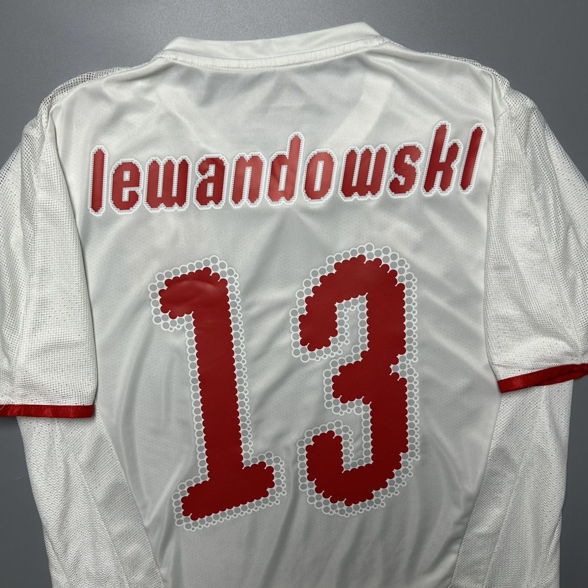 Puma POLAND PUMA 2008 EURO FOOTBALL HOME JERSEY #13 LEWANDOWSKI Size US S / EU 44-46 / 1 - 7 Thumbnail