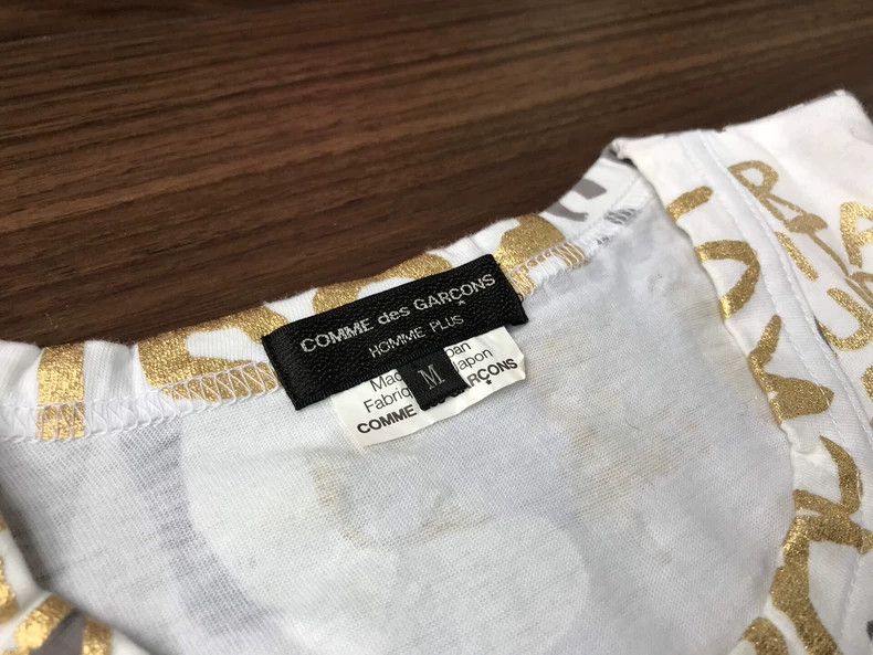 Comme des Garcons Comme Des Garcons Short Sleeve Gold Letter Size US M / EU 48-50 / 2 - 4 Thumbnail