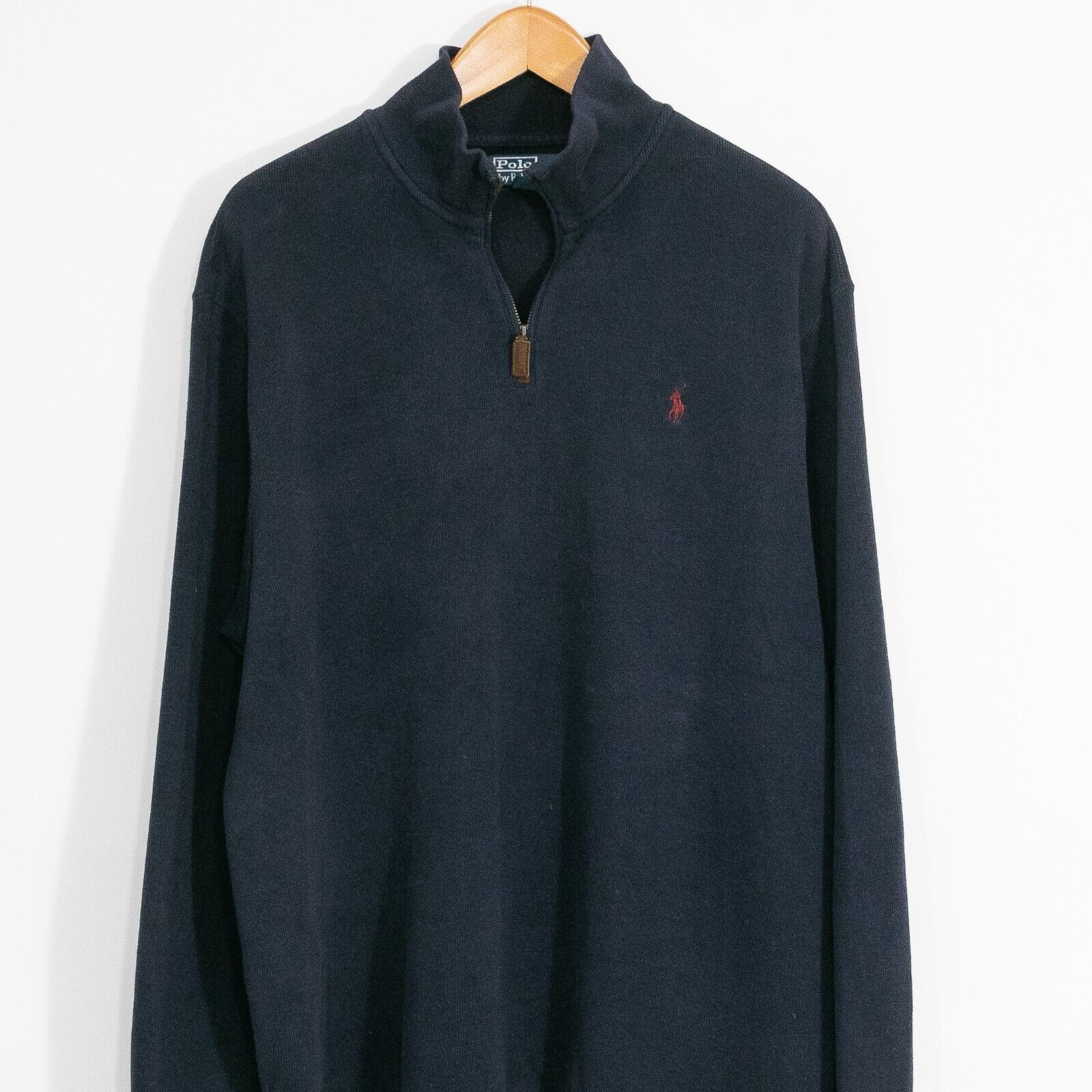 Polo Ralph Lauren × Vintage Vintage Polo Ralph Lauren Quarter Zip Sweater XL Estate Rib Size US XL / EU 56 / 4 - 2 Thumbnail