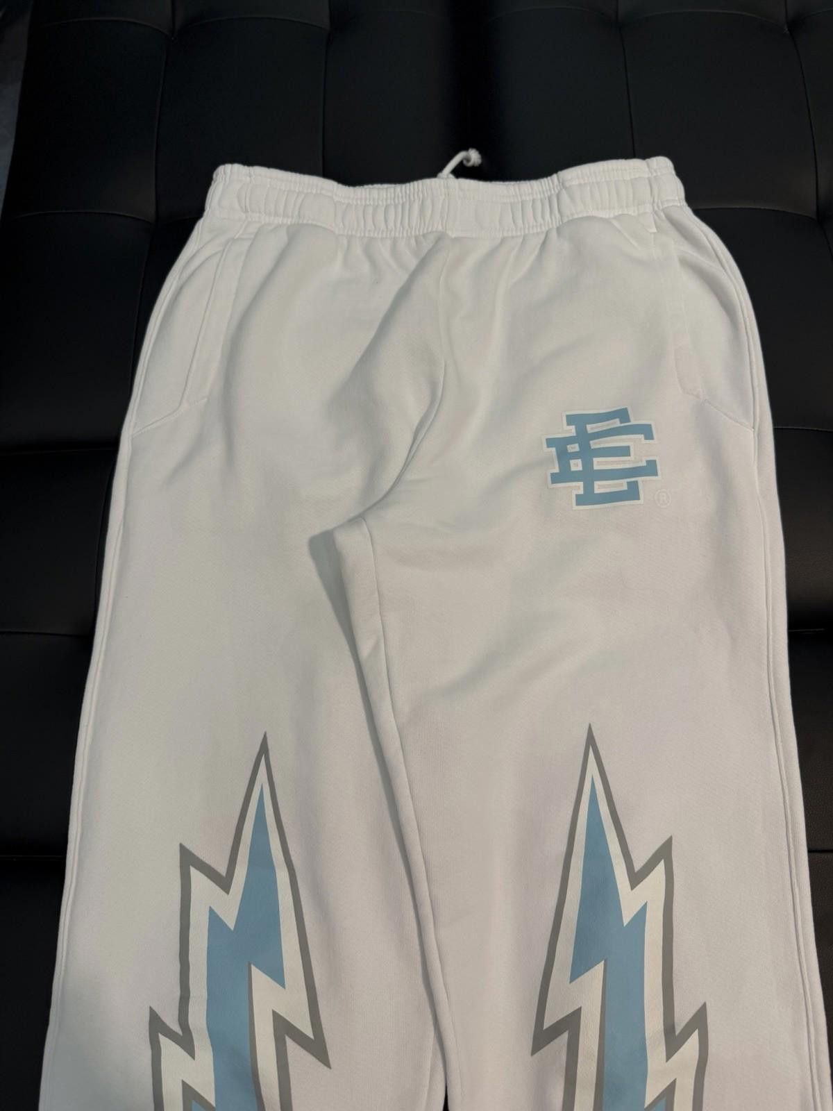 Eric Emanuel ERIC EMANUEL White /Blue Bolt (SWEATPANTS ONLY) BRAND NEW Size US 34 / EU 50 - 6 Thumbnail