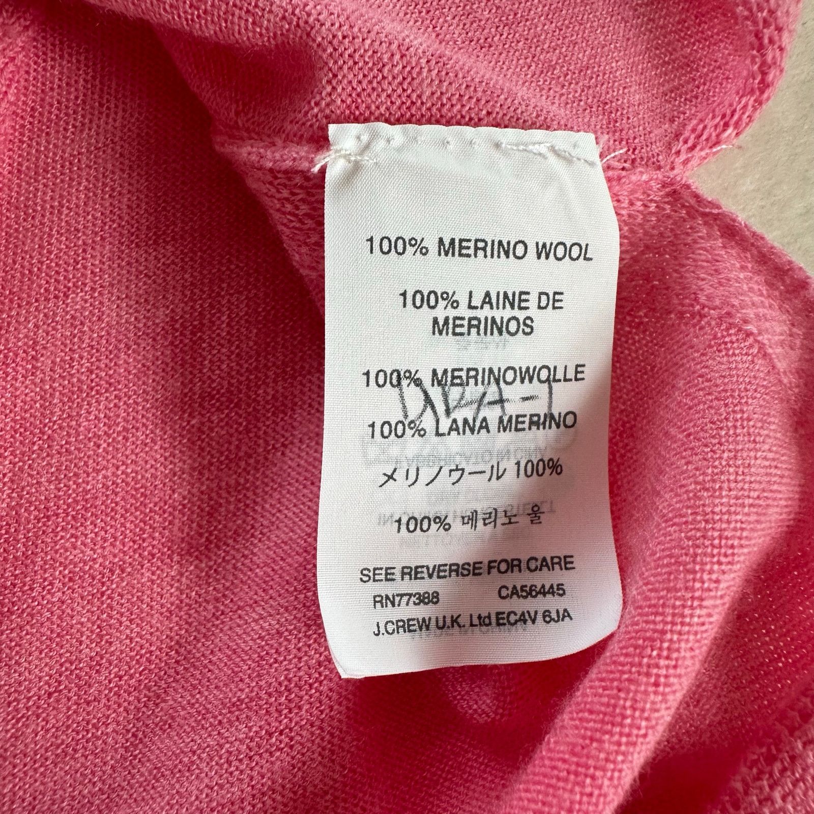 J.Crew J. Crew Women Merino Wool V Neck Pink Sweater Size XS Size XS / US 0-2 / IT 36-38 - 7 Thumbnail