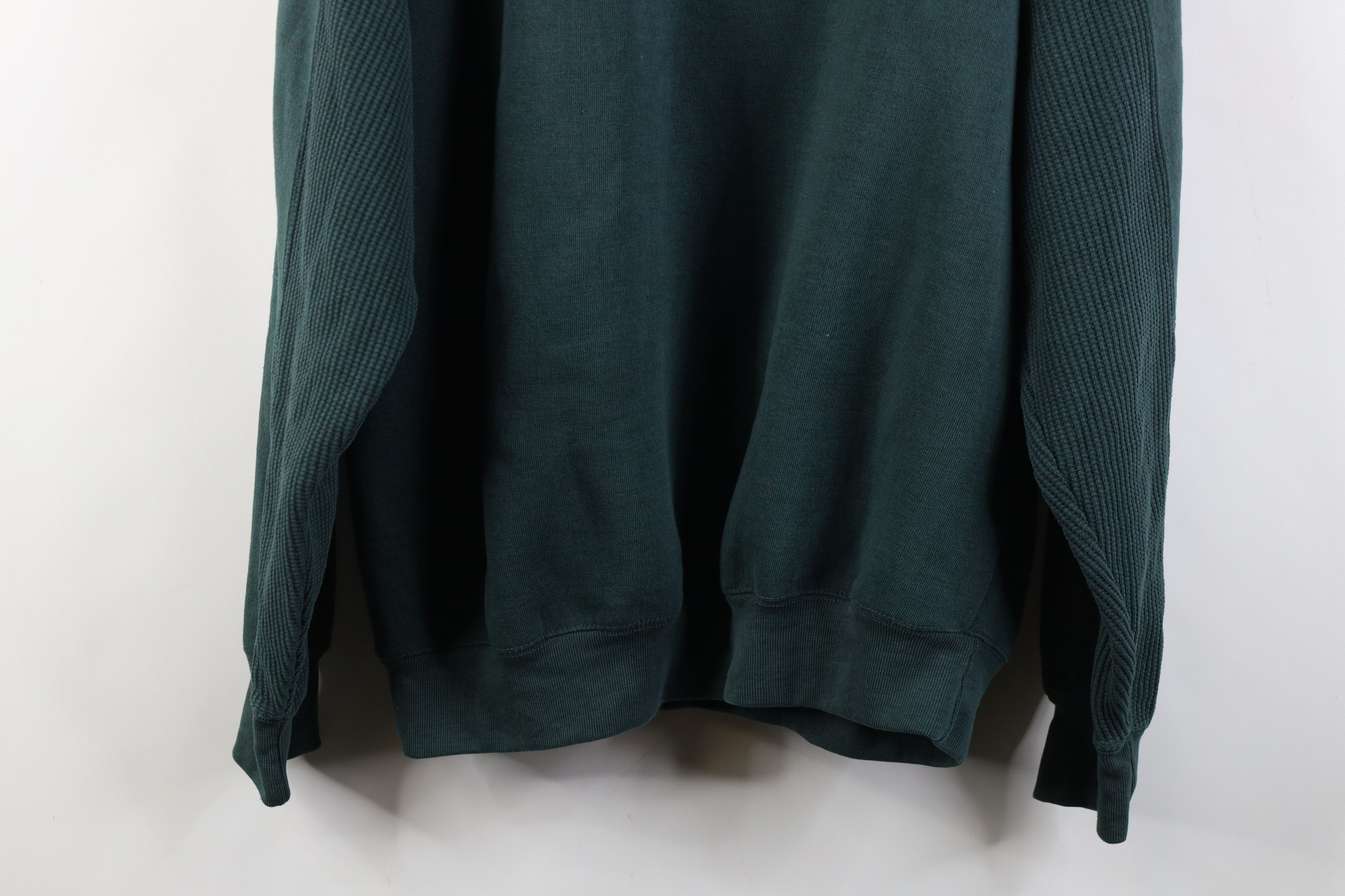 Vintage Vintage 90s Streetwear Collared Pullover Sweatshirt Green Size US XL / EU 56 / 4 - 13 Thumbnail