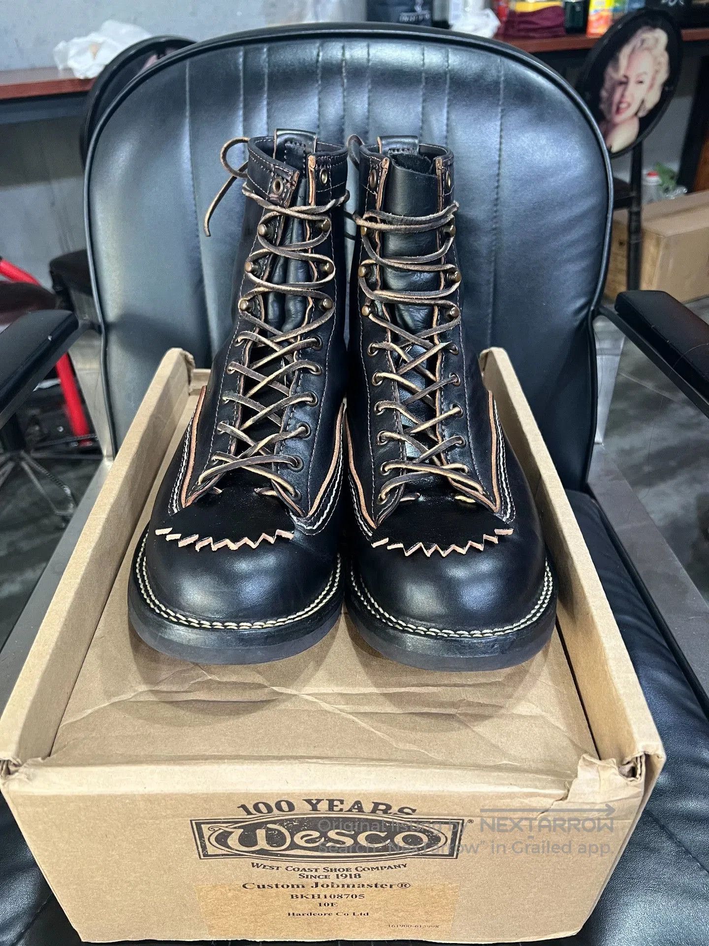 WESCO WESCO 100TH JOB MASTER Black Work Boots. Size US 10 / EU 43 - 2 Thumbnail