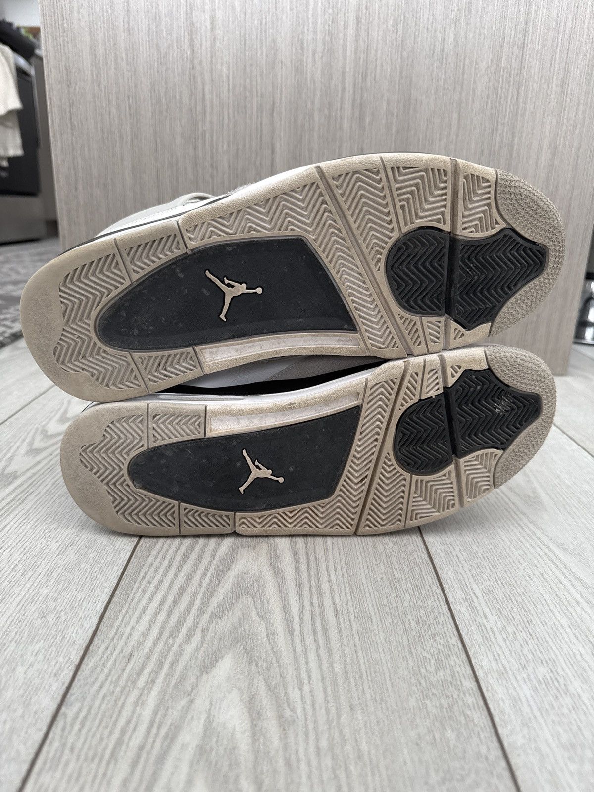 Nike Jordan Air Jordan 4 Retro Military Black White Grey sneakers Size US 12 / EU 45 - 6 Thumbnail