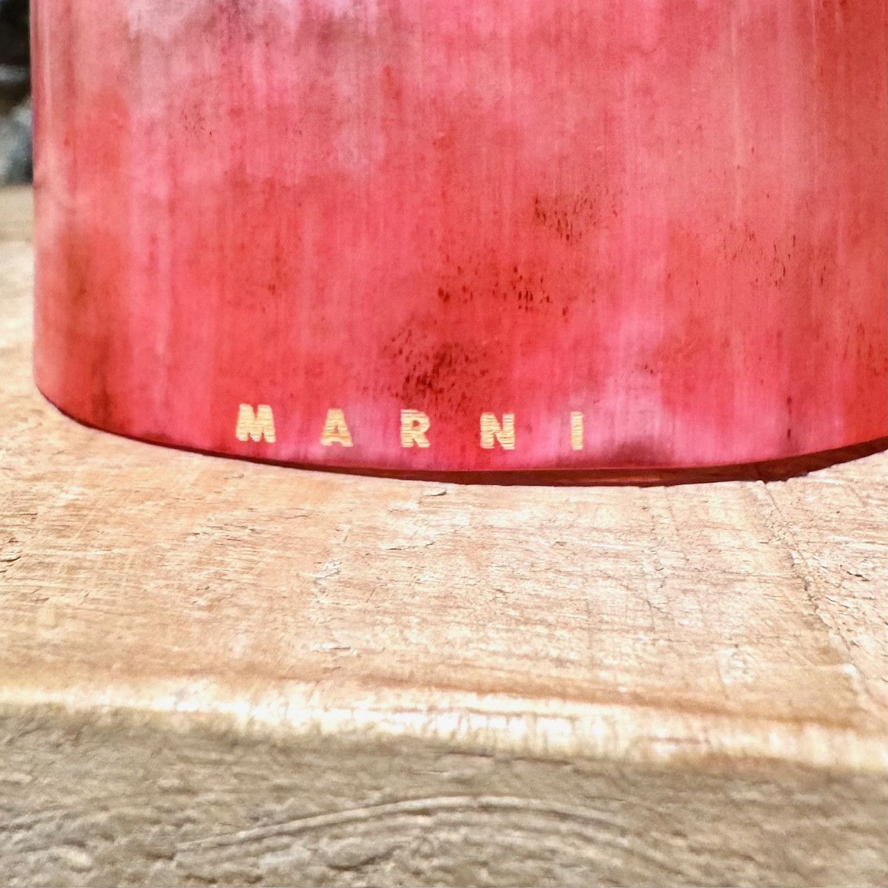 Marni Marni Pink White Horn Wide Bracelet Size ONE SIZE - 3 Thumbnail