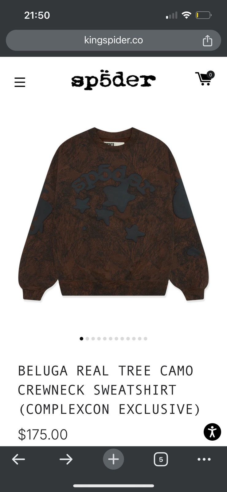 Complex × Sp5der × Travis Scott Sp5der Beluga Real Tree Camo Crewneck Complexcon Exclusive Size US M / EU 48-50 / 2 - 11 Thumbnail