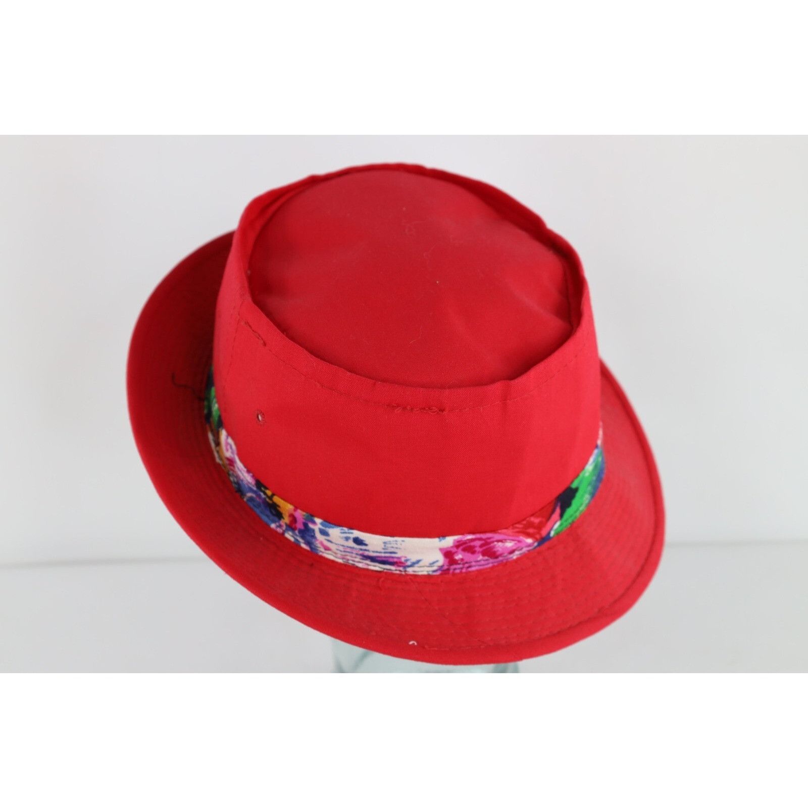 Vintage Vintage 80s 90s Streetwear Rainbow Band Roll Top Bucket Hat Size ONE SIZE - 3 Thumbnail