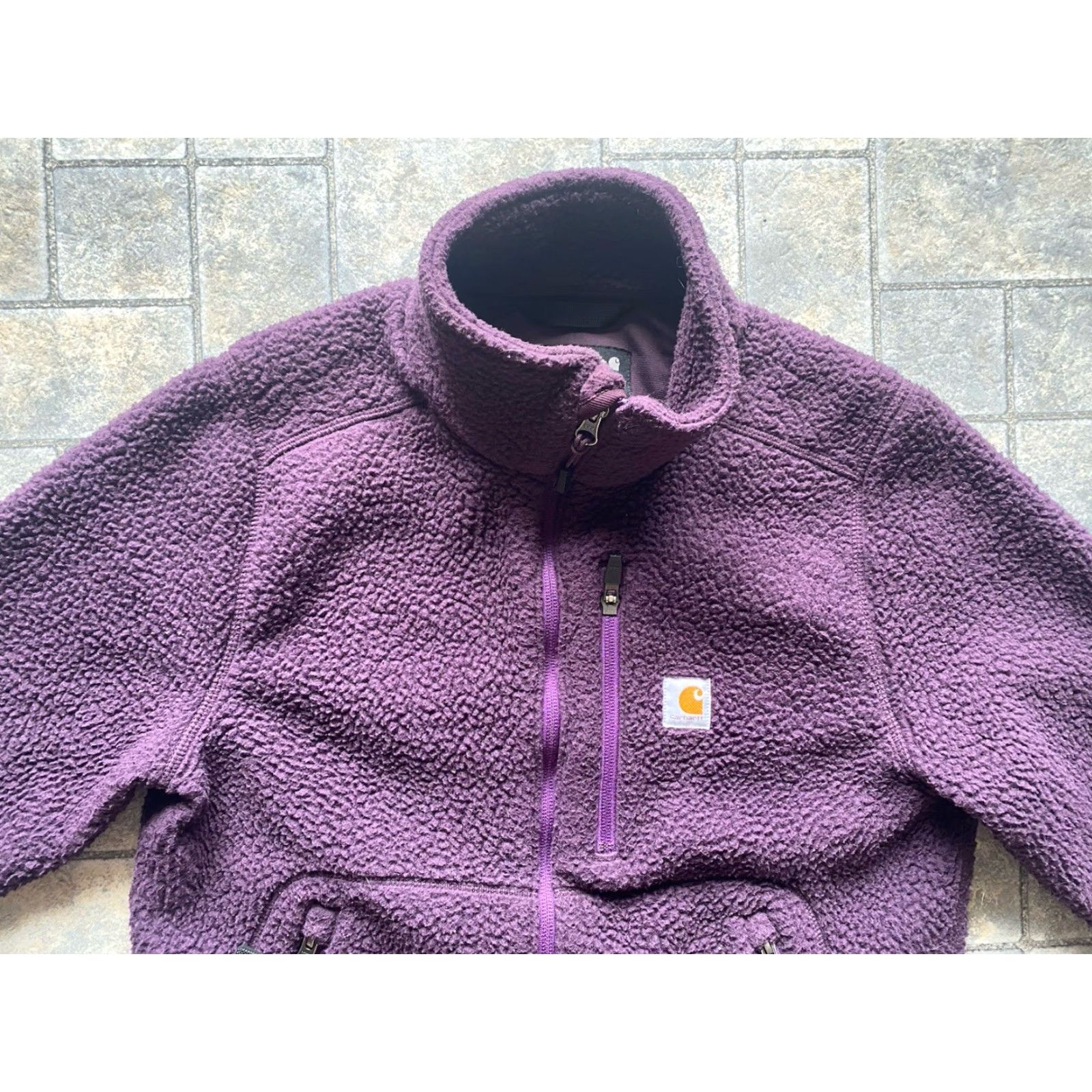 Carhartt Carhartt Jacket Womens XS Purple Sherpa Fleece Full Zip 103913-W Relaxed Fit Women Jacket Size XS / US 0-2 / IT 36-38 - 4 Thumbnail