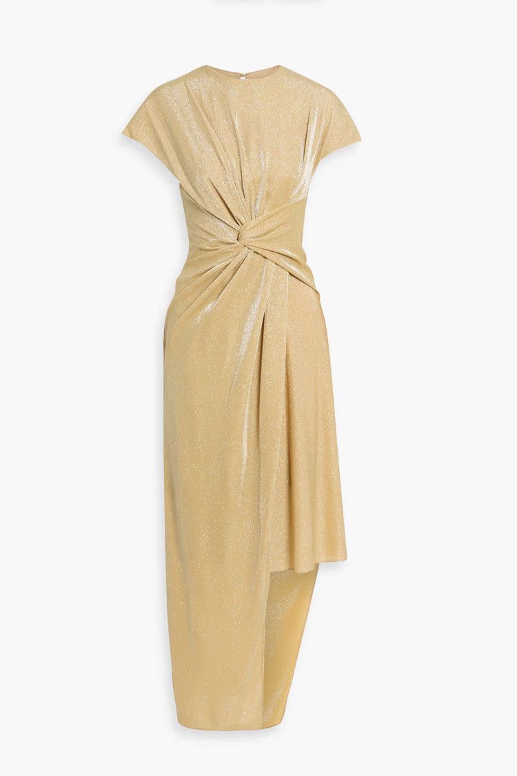 Lanvin o1y0326 Midi Dress in Beige Size M / US 6-8 / IT 42-44 - 1 Thumbnail