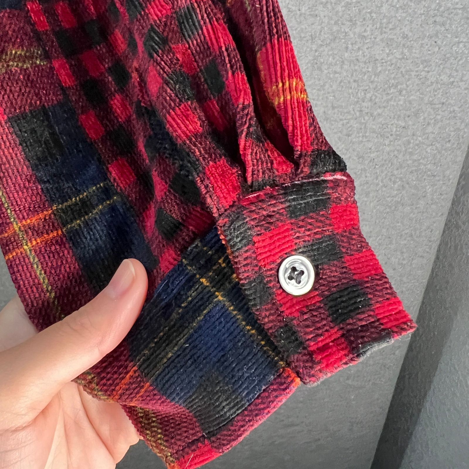 Other Susan Graver Weekend Regular Plaid Knit Corduroy Button Size XL / US 12-14 / IT 48-50 - 10 Thumbnail