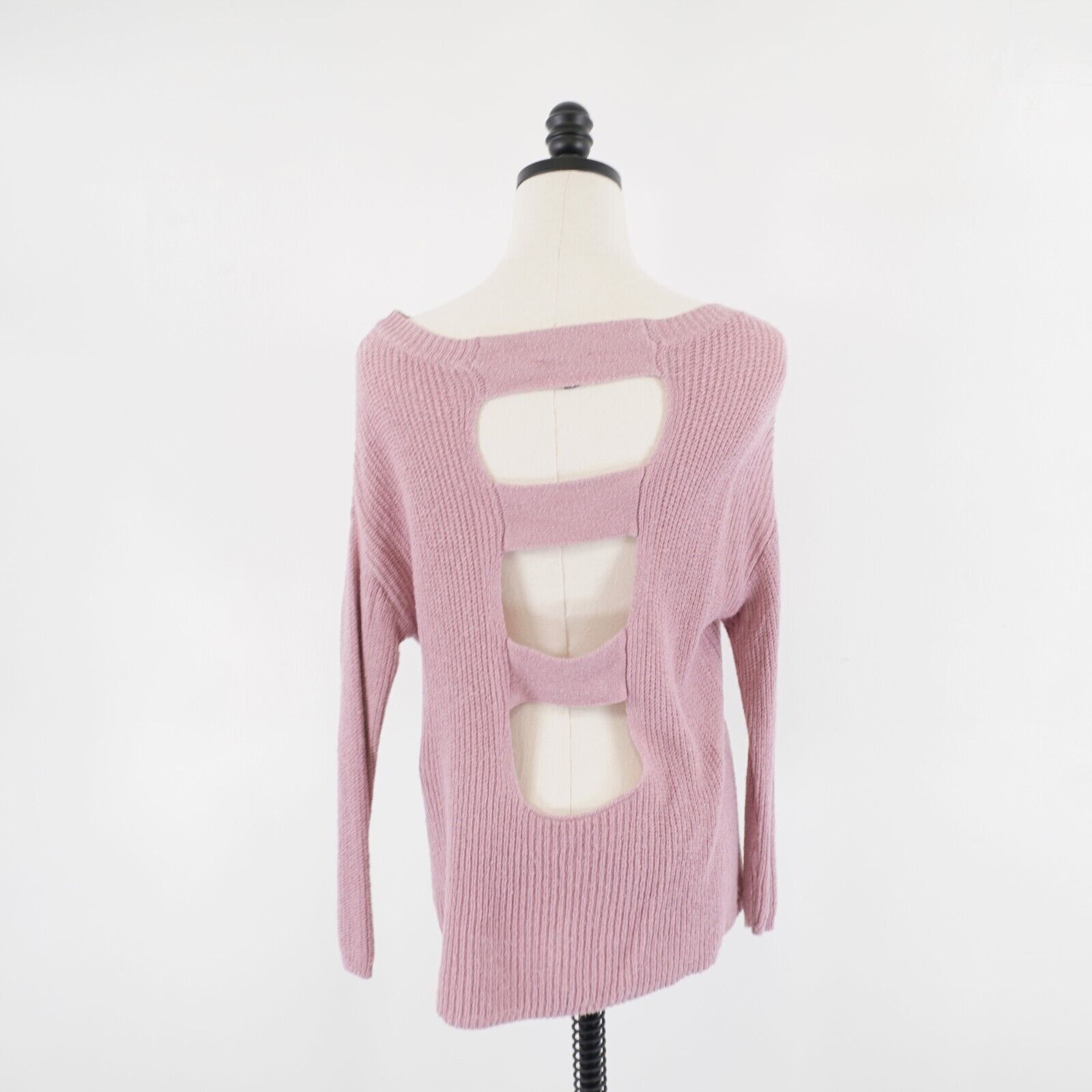 Express Express Purple Knit Small Scoop Neck Back Cut Out Sweater Vi Size S / US 4 / IT 40 - 5 Thumbnail