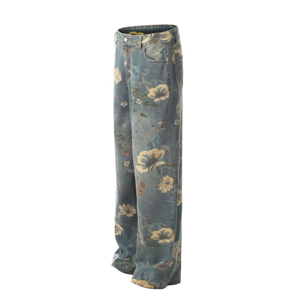 Japanese Brand × Jean Floral Prints Y2K Jeans Street Beast Size US 30 / EU 46 - 5 Thumbnail