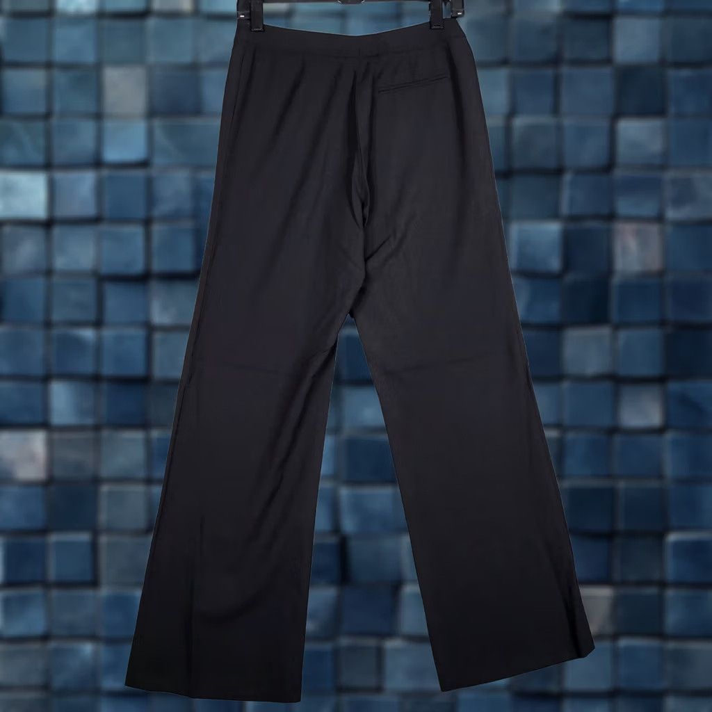 Vintage LAFAYETTE New York Women's Black Dress Pants Trousers Size 6 Wool Elastane Flat Front Inseam 29" Regular VINTAGE? No Size 28" / US 6 / IT 42 - 1 Thumbnail