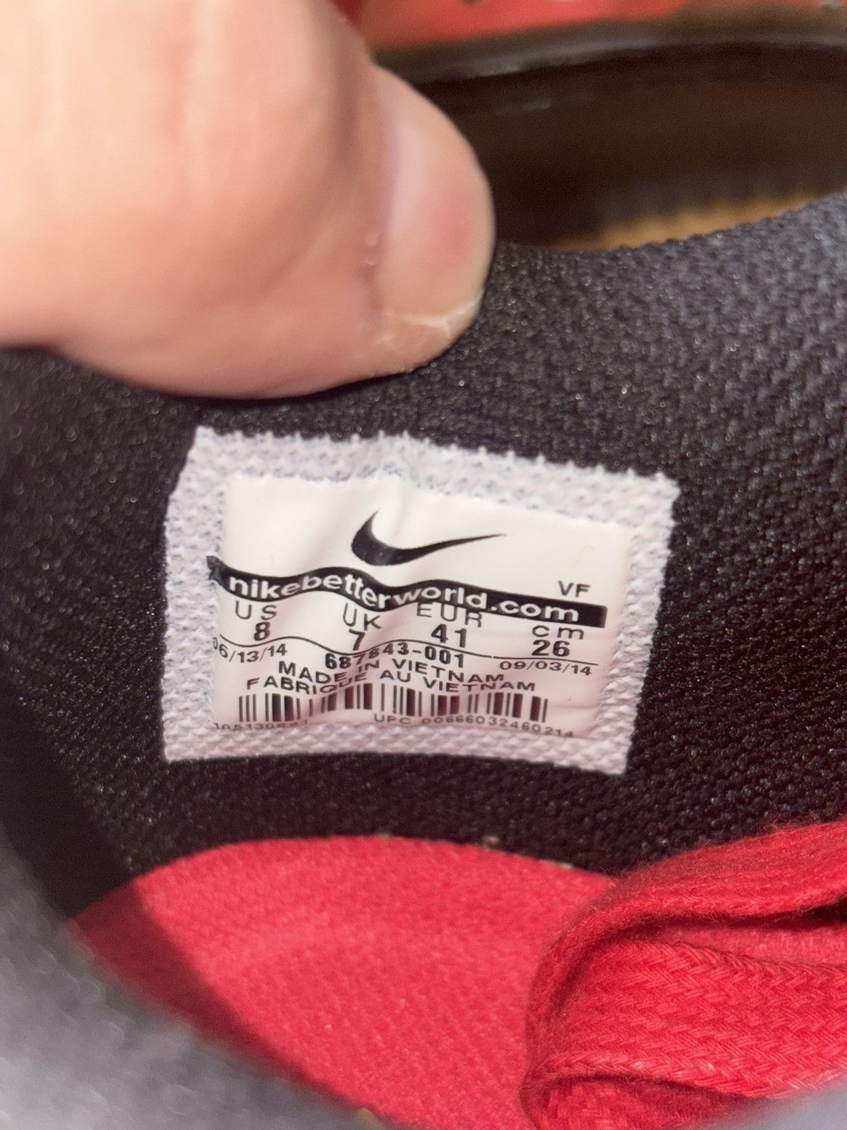 Nike Nike Air Force 1 Low Kyrie Irving Black Red Size US 8 / EU 41 - 7 Thumbnail