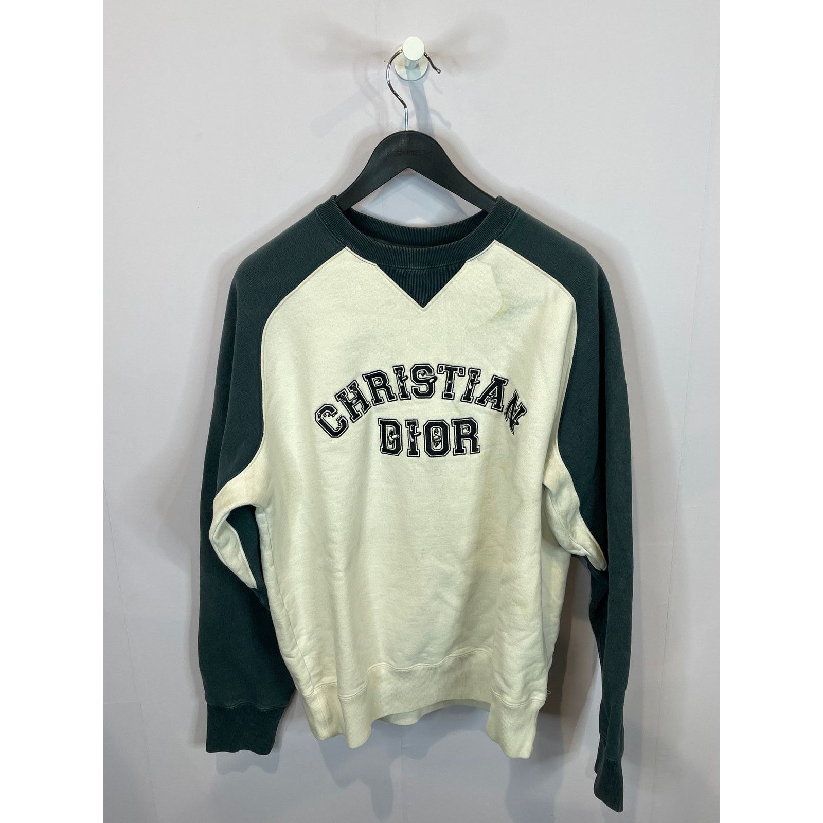 Dior Dior Doig Crewneck White Navy Used Medium Size US M / EU 48-50 / 2 - 1 Thumbnail