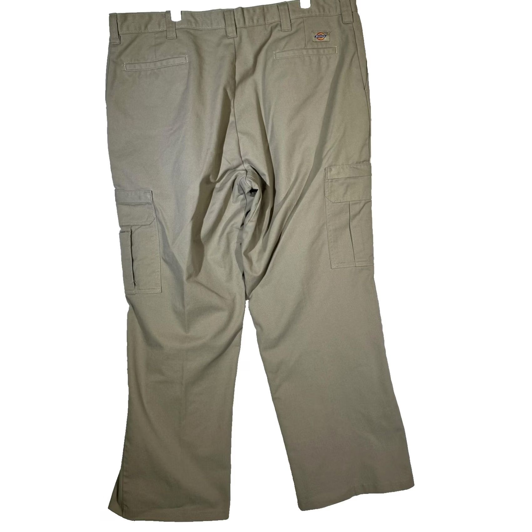 Dickies Dickies Cargo Pants Mens 42x32 Khaki Utility Workwear Pockets Polyester Blend Beige Workwear Dickies Mens Cargo Pants 42x32 Size US 42 / EU 58 - 2 Thumbnail
