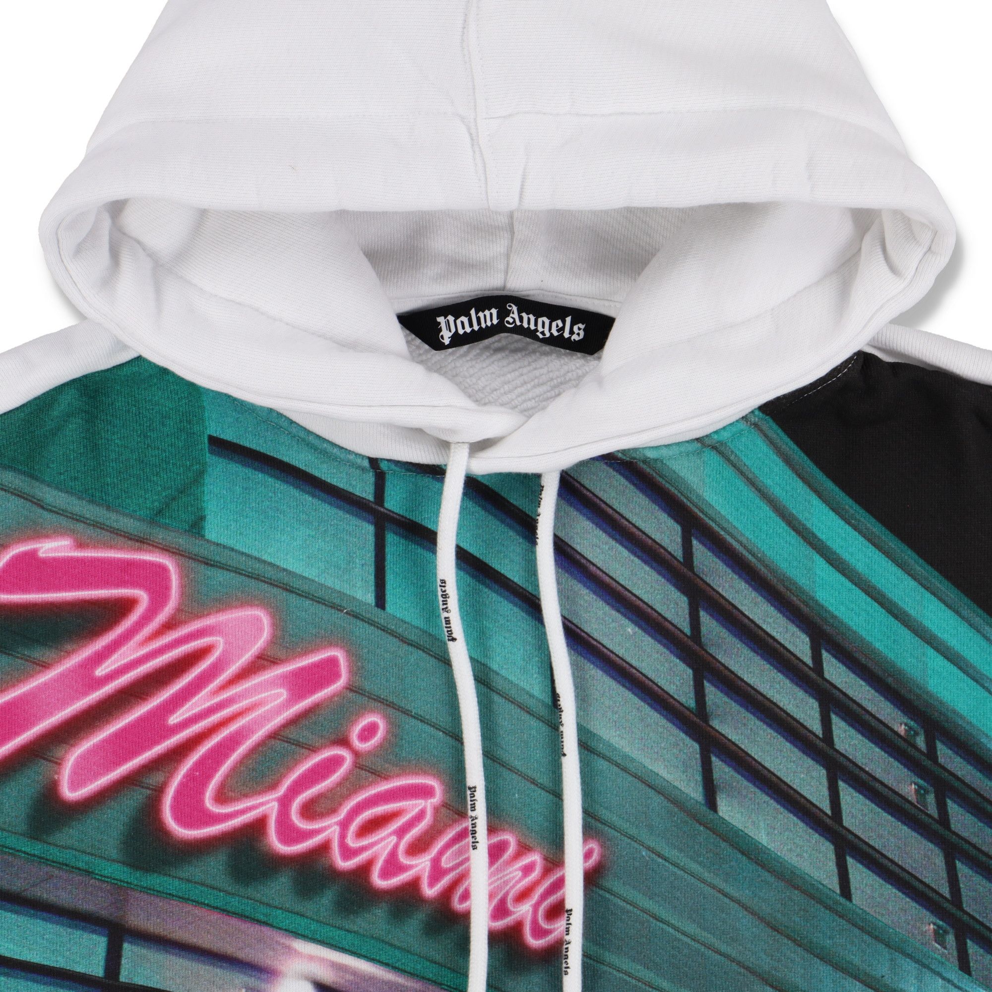 Palm Angels White Miami Print Oversized Hoodie Size US S / EU 44-46 / 1 - 5 Thumbnail