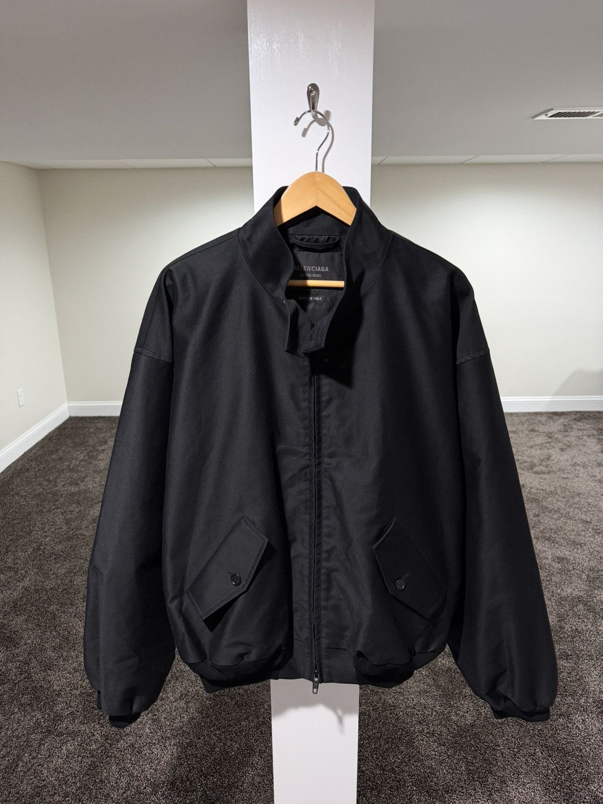 Balenciaga Balenciaga Demna Oversize Cotton-Shell Black Basebal Jacket Size US M / EU 48-50 / 2 - 3 Thumbnail