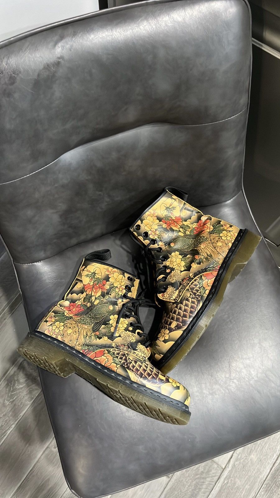 Dr. Martens × Evisu × Japanese Brand Doc Dr. Martens X Evisu Wagara Tatto Sleeve Koi Fish boots Size US 7 / EU 40 - 6 Thumbnail