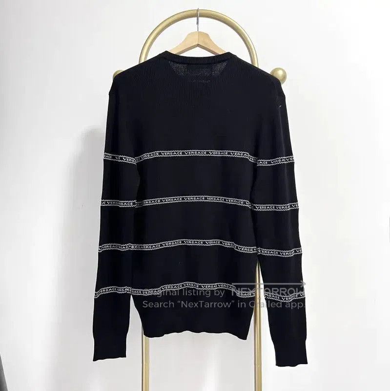 Versace Versace Black Cotton Long Sleeve Pullover Sweater . Size US XXL / EU 58 / 5 - 7 Thumbnail