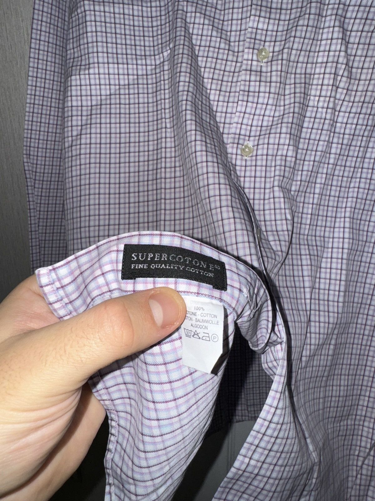 Designer × Japanese Brand × Vintage Xacus Button Shirt Madi Italy Men’s XLarge Check Collar Size US XL / EU 56 / 4 - 9 Thumbnail