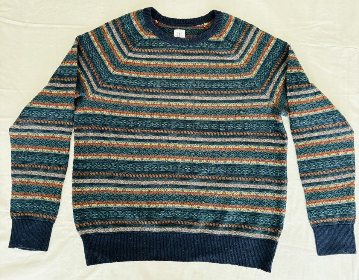 Gap GAP : Gender Free Fair Isle Sweater (M) Raglan Sleeves Size US M / EU 48-50 / 2 - 1 Thumbnail