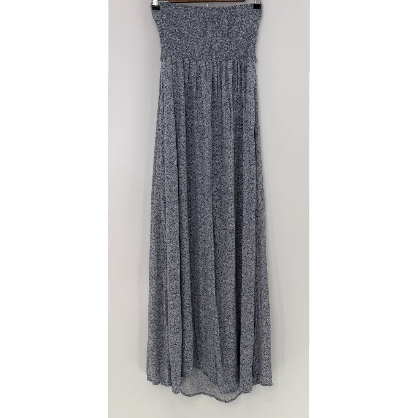 Vintage VINTAGE Final Touch Blue Floral Print Tie Chest Maxi Dress? Size L / US 10 / IT 46 - 3 Thumbnail