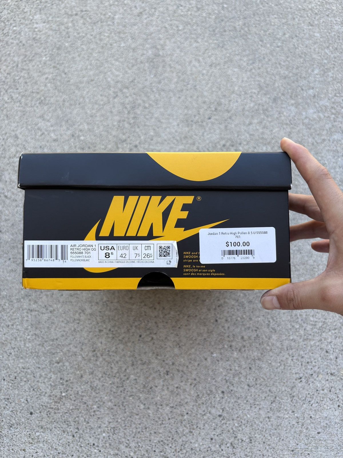 Jordan Brand Jordan 1 Retro High “Pollen” Size Men’s 8.5 Size US 8.5 / EU 41-42 - 3 Thumbnail