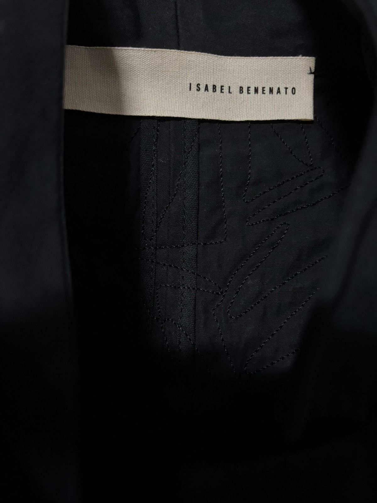 Isabel Benenato Black Cotton Jacket