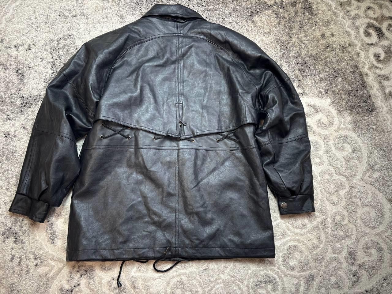 Vintage 90s Vintage Oversized Multi-Pocket Leather Field Jacket Size US L / EU 52-54 / 3 - 6 Thumbnail